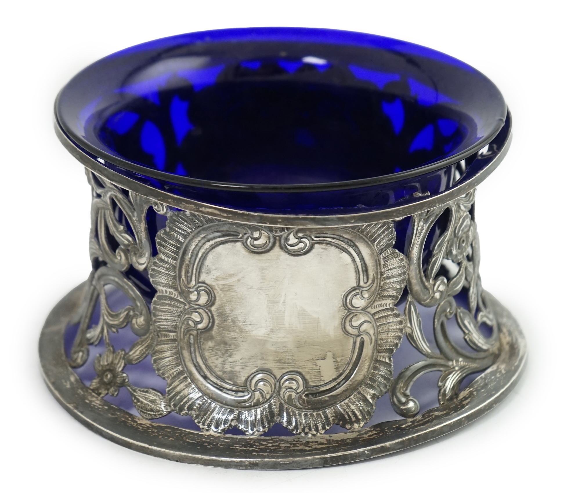 A George IV Irish pierced silver dish ring by Edward Johnson Ltd